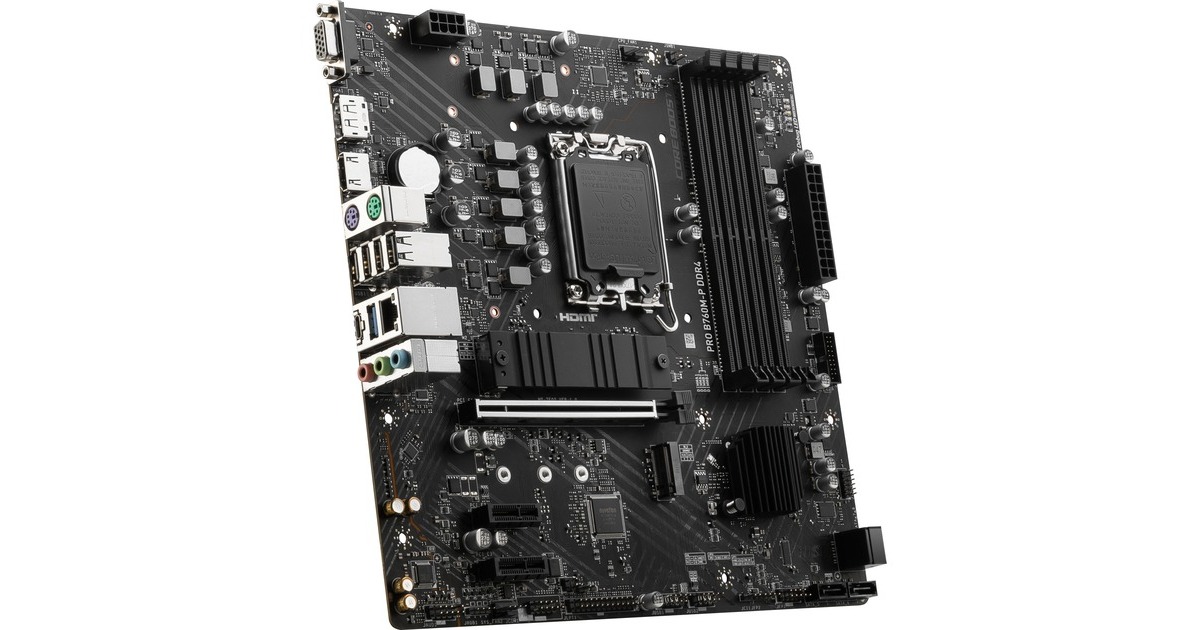 MSIPRO B760M-P DDR4 socket 1700 moederbord  (Zwart, RAID, Gb-LAN, Sound, µATX)
