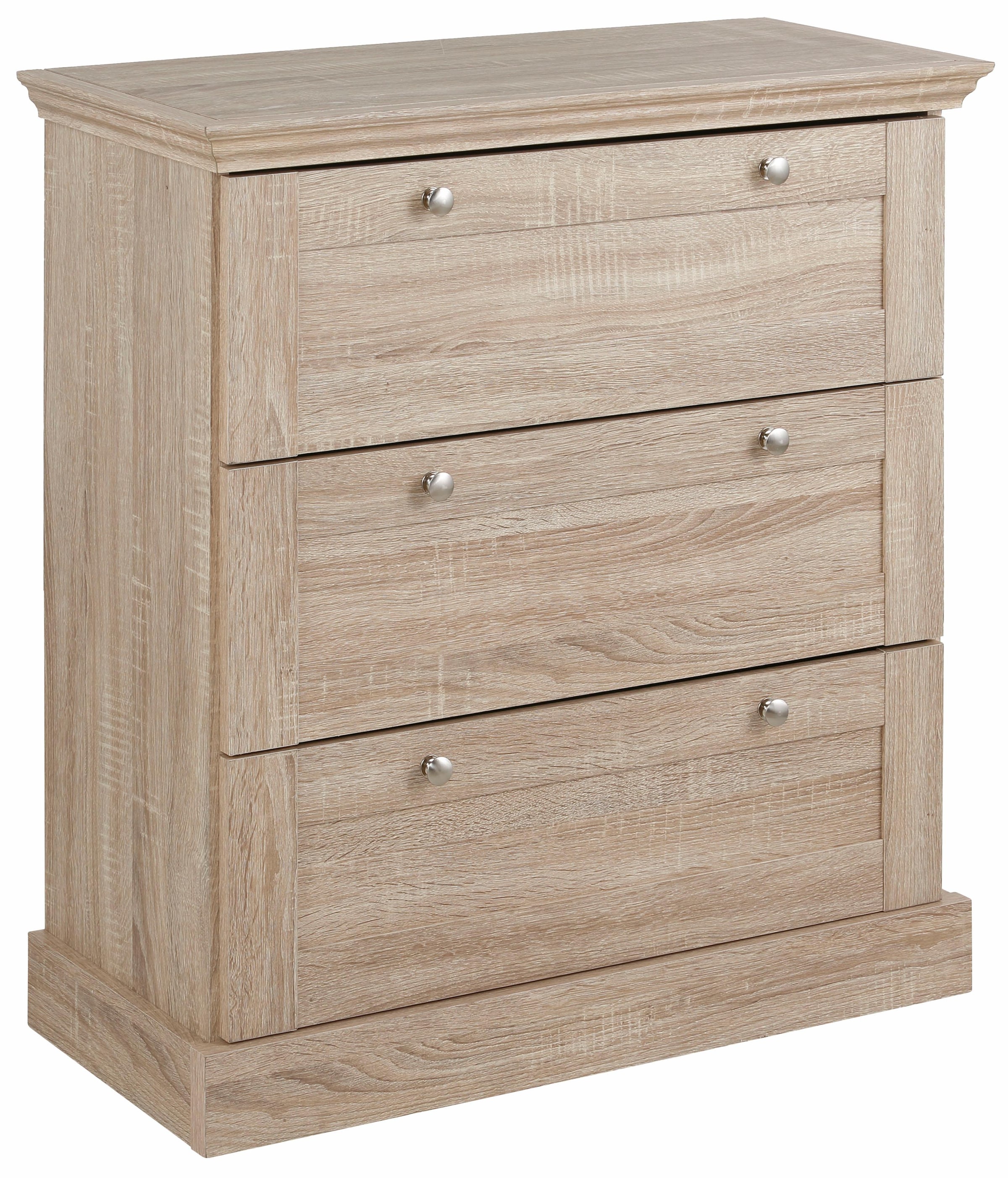 Home affaire Schubkastenkommode »Binz« mit schönen Metallgriffen, 3 Schubladen, Breite 75 cm