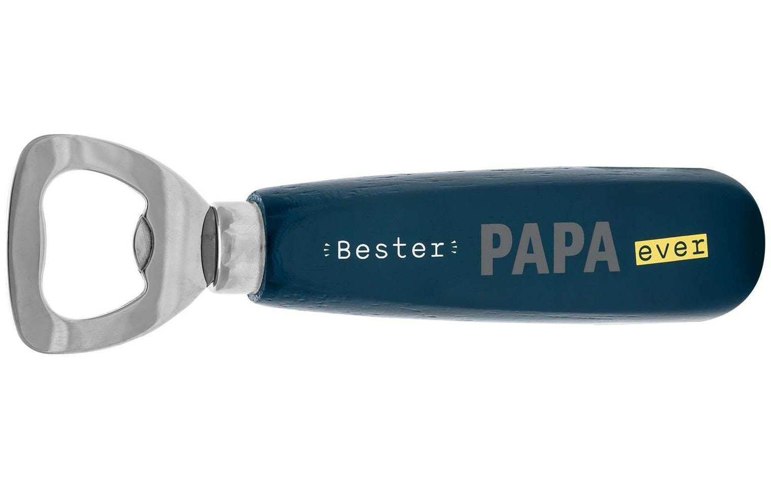 Flaschenöffner Bester Papa Ever DunkelblauBieröffner mit Motivdruck