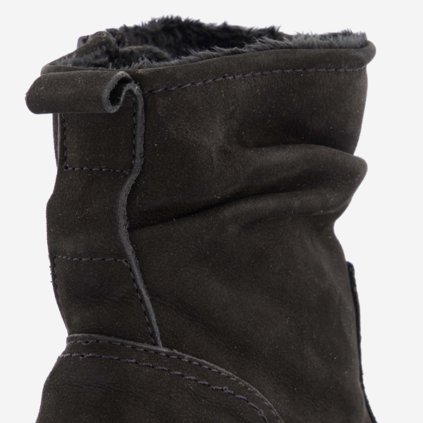 Hush Puppies gevoerde suede enkellaarsjes zwart