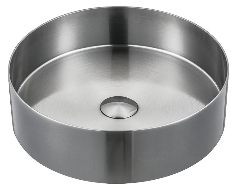 Sapho Aurum waskom rond 38cm RVS geborsteld