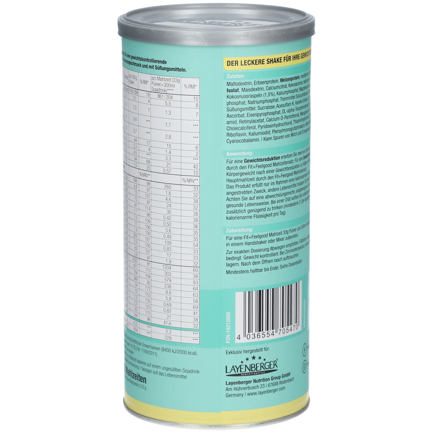 LAYENBERGER® FIT+FEELGOOD SLIM SHAKE Vanille-Kokos