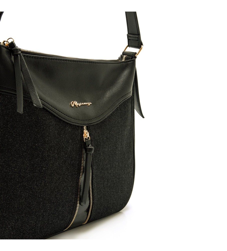 Bolsa de penas preta Mariamare