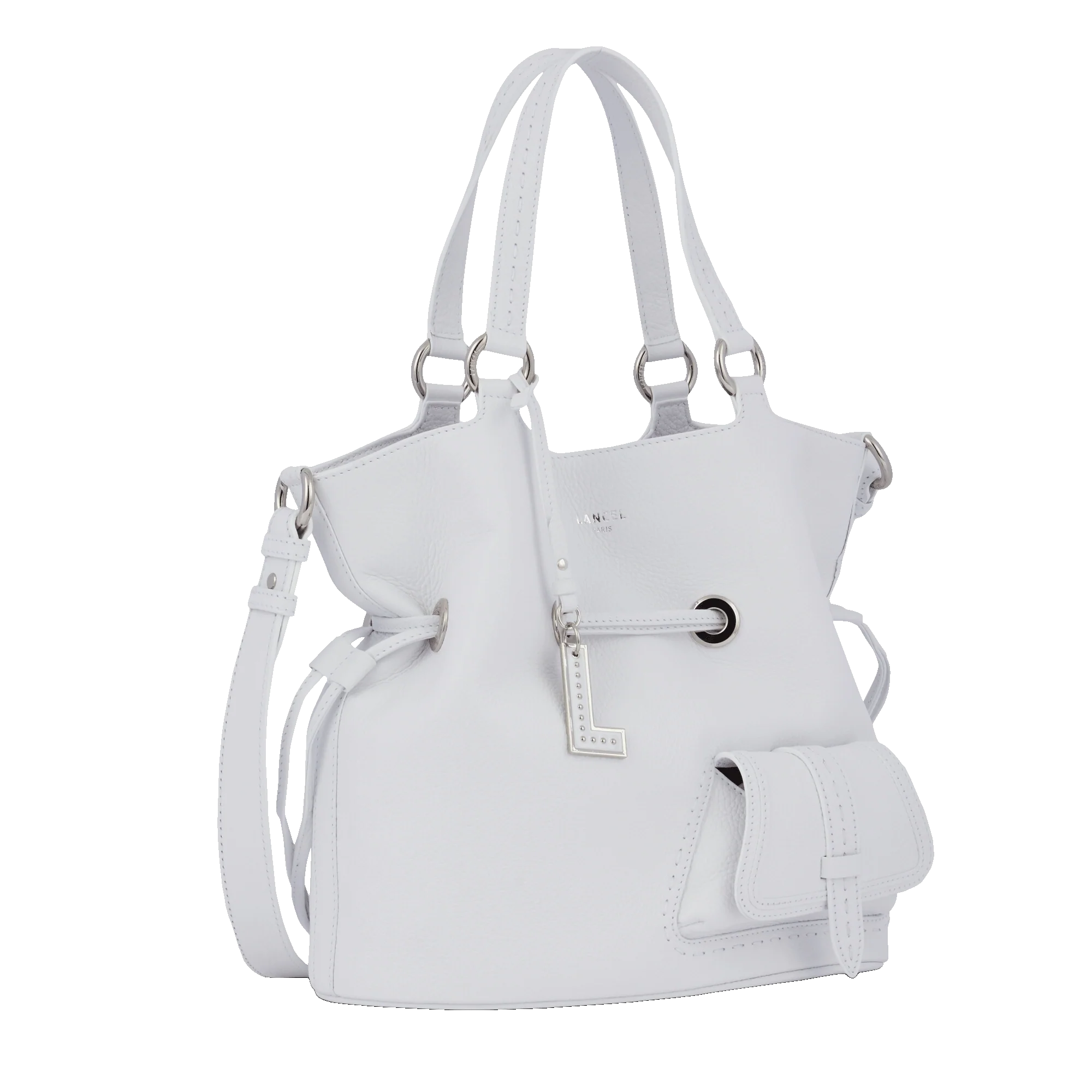 Sac seau M Premier Flirt de Lancel-Blanc optique