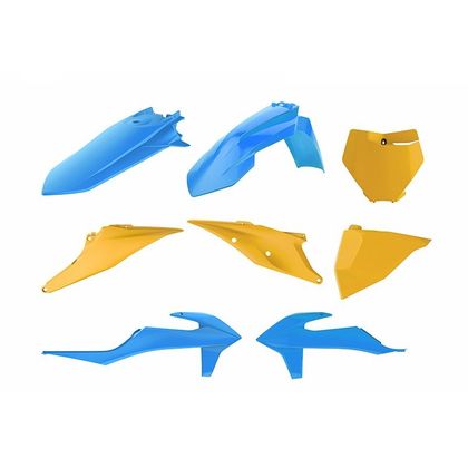 Kit plastiques Polisport VINTAGE EDITION BLEU/JAUNE