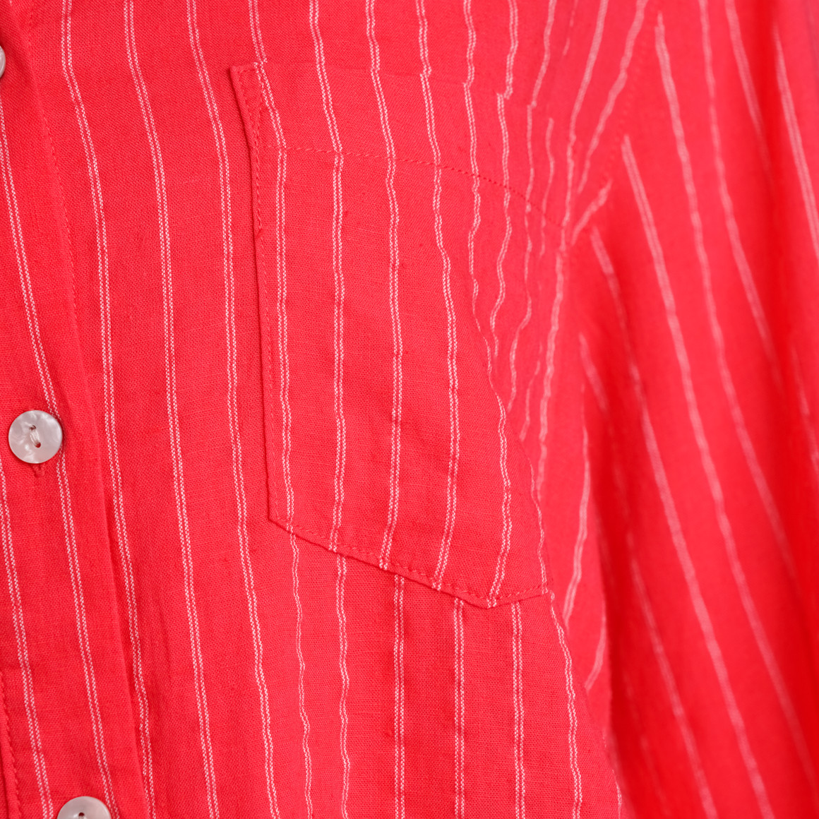 Gina Benotti Damen Leinen-Bluse mit Hemdkragen rot