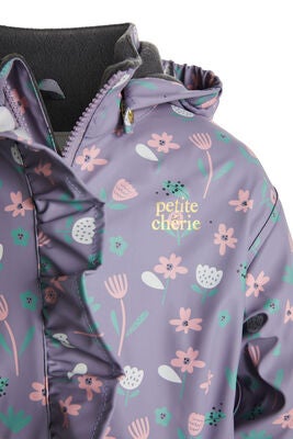 Petite Chérie Atelier Ally Fôret Regndress, Flowers Lavender Gray
