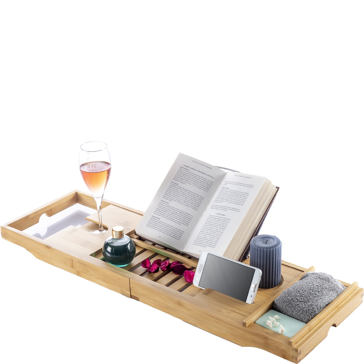 Plateau de baignoire extensible - Bambou