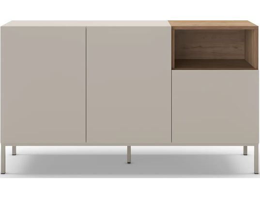 CONCEPT1 - Bahut Cailin 3T1N creme chene 140 x 42 x h80cm