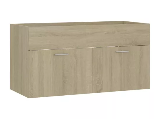 Armoire d'évier et lavabo intégré Chêne sonoma Bois ingénierie