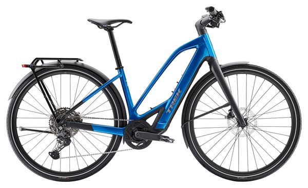 Vélo de Ville Électrique Trek FX  7 Mid-Step Shimano Cues 10V 360Wh 700mm Bleu 2025