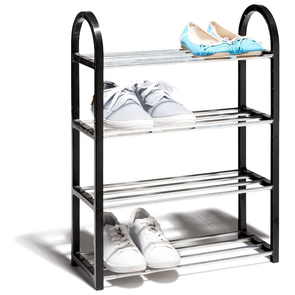 Range chaussures 4 niveaux noir gris