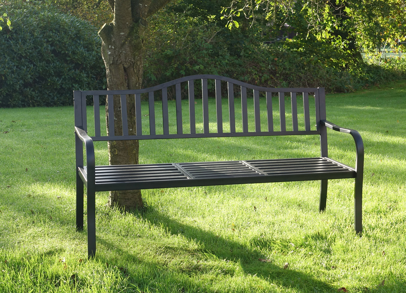 Metall-Gartenbank 2in1 mit integriertem Klapptisch