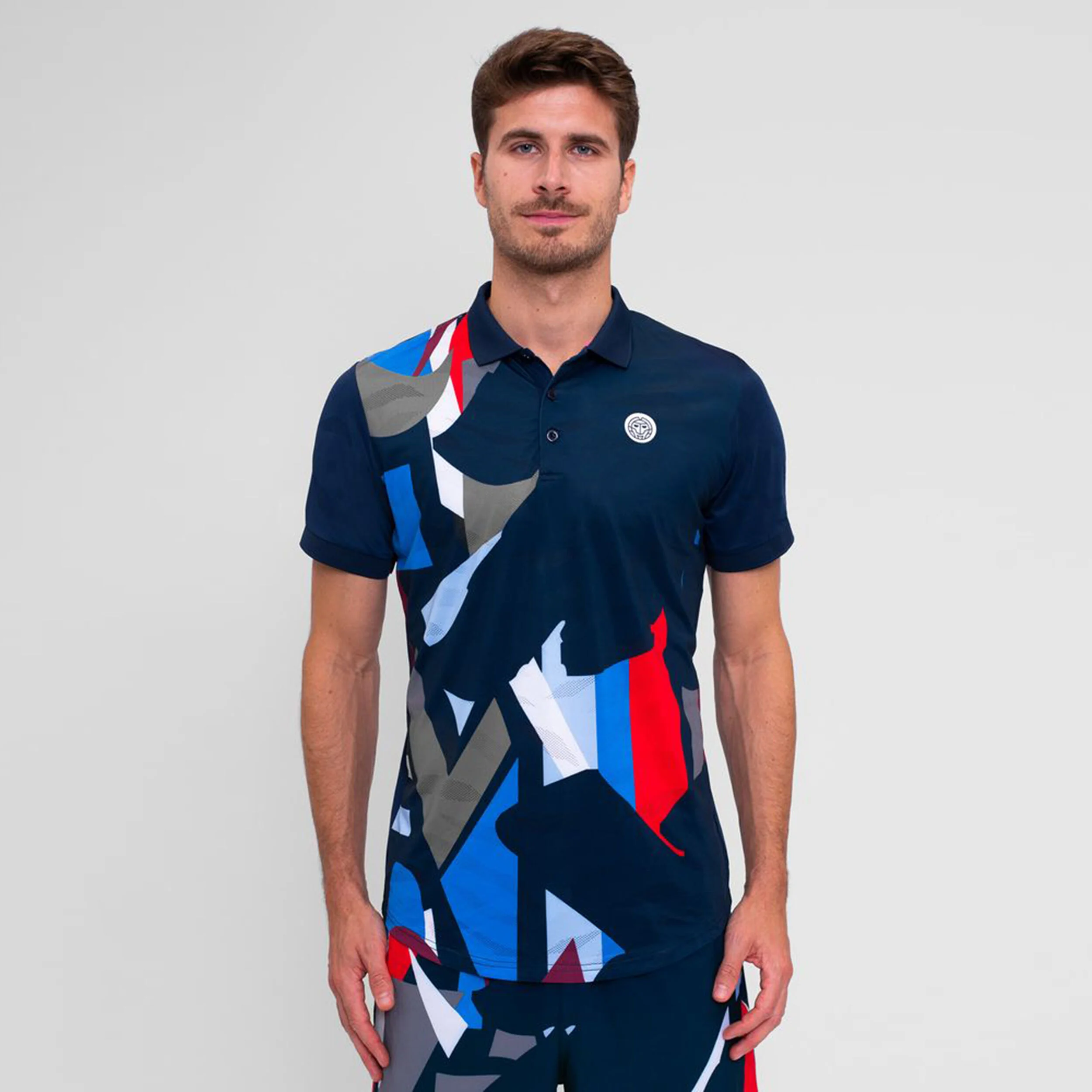 BIDI BADU New York 2024 Polo Hommes - Bleu Foncé , Multicouleur