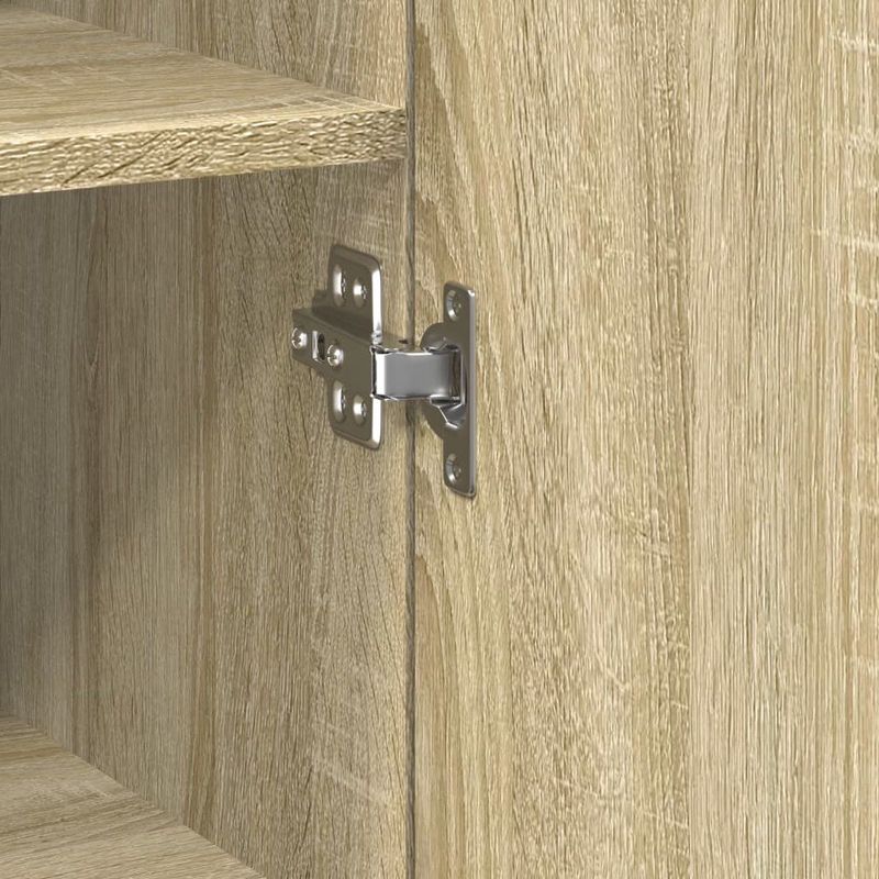 Hoge Kast - Bewerkt Hout - Hoogwaardig - Duurzaam - Voldoende Opbergruimte