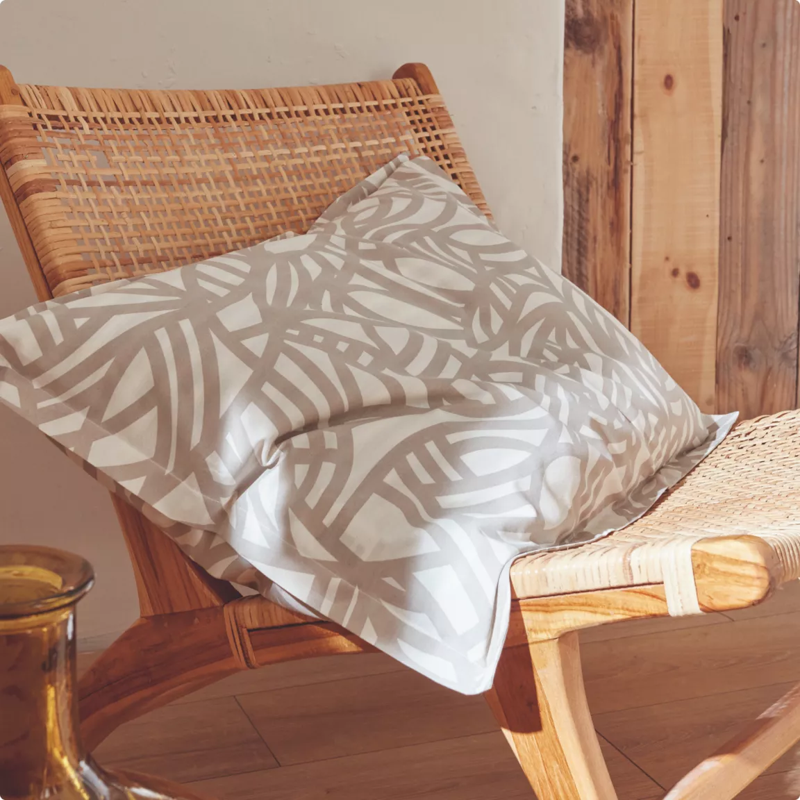 Housse de couette coton lavé (300 x 240 cm) Séréna Beige
