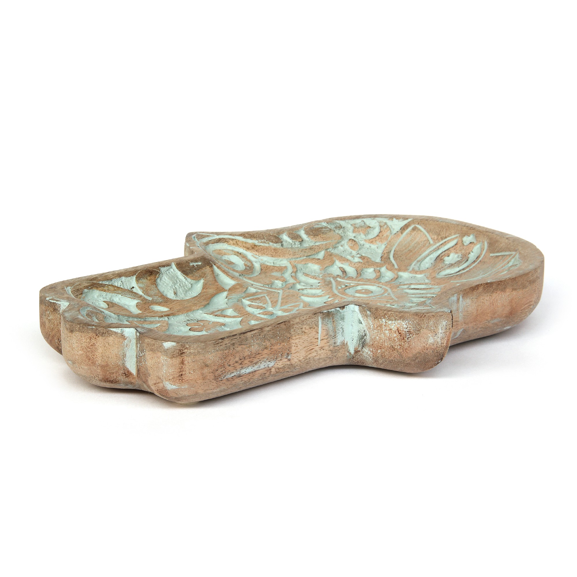 Teller Ablage 'Fatima', natur, T 31 cm, B 22 cm, H 4 cm von fischer's lagerhaus