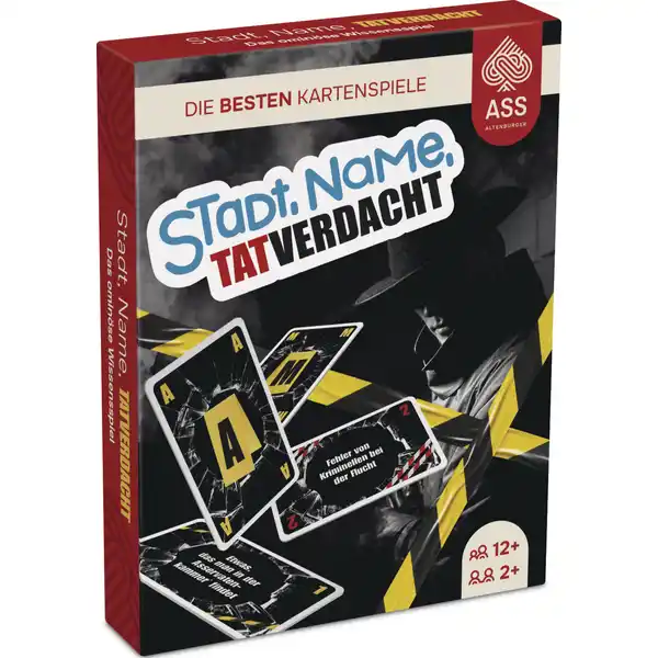 Stadt, Name, Tatverdacht Kartenspiel