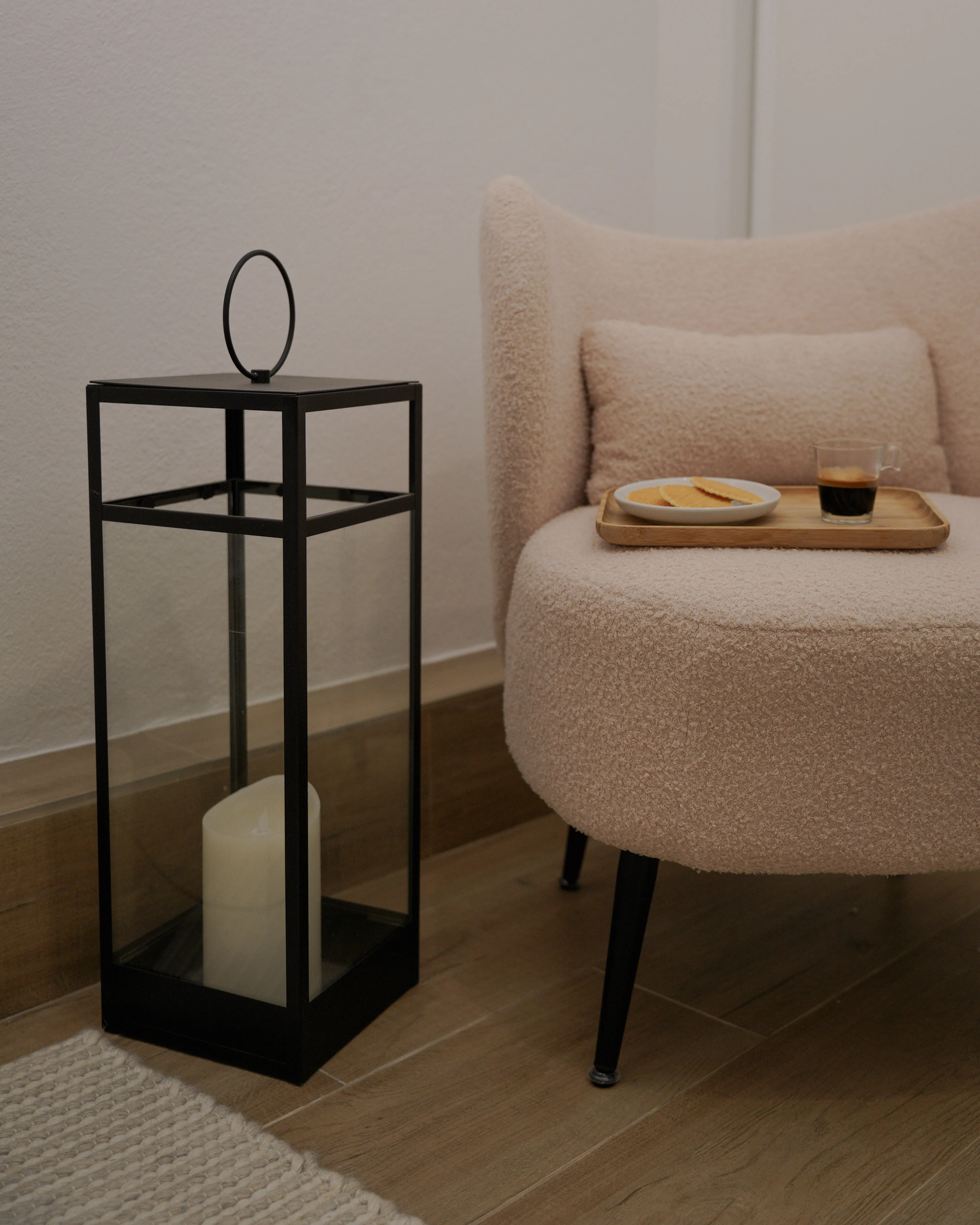 Fauteuil OTSBY Bouclé Beige