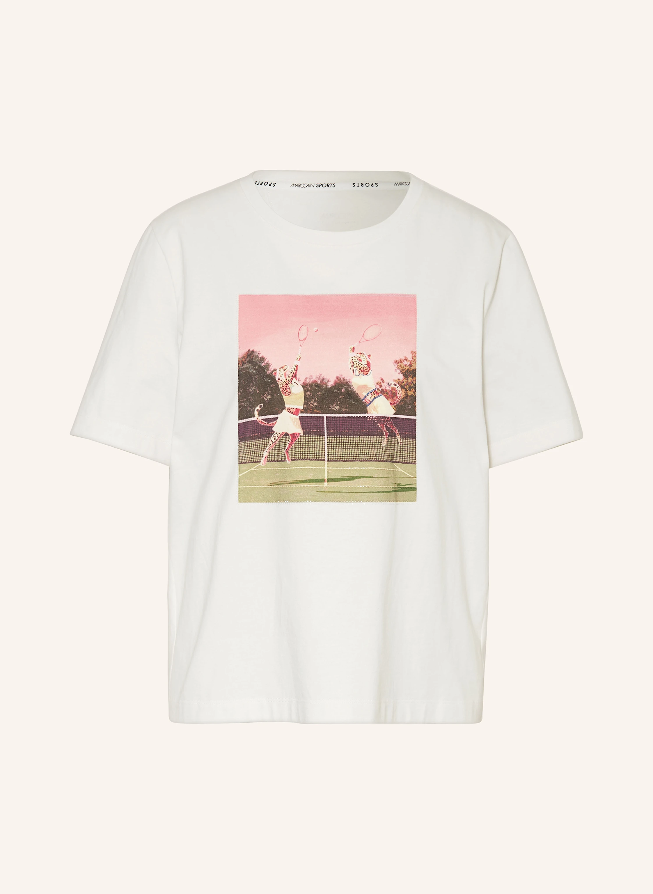 MARC CAIN T-Shirt mit Schmucksteinen