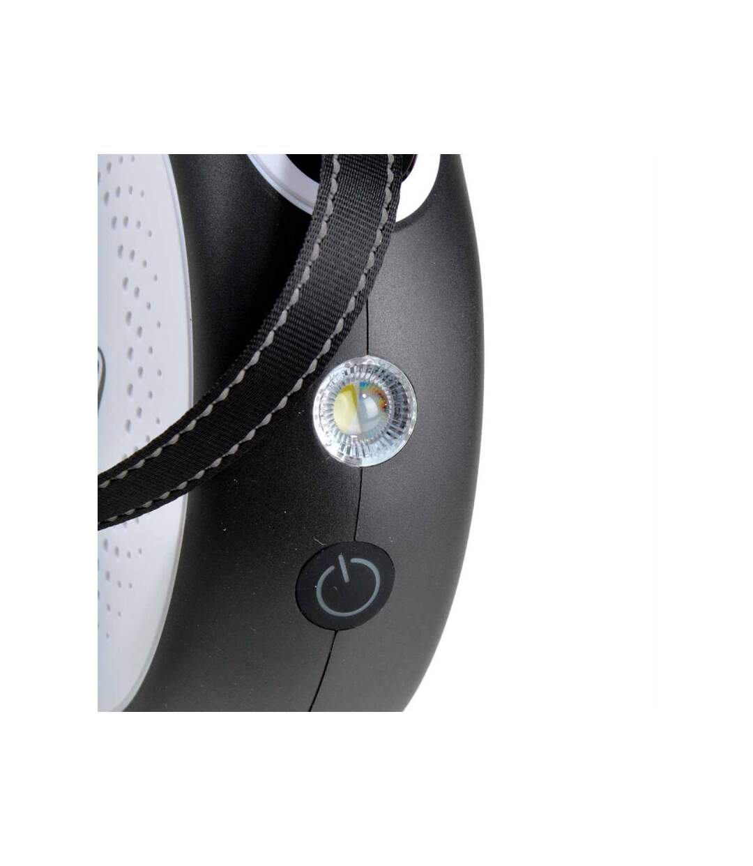 Paris Prix - Laisse Rétractable Chien lumière Led 19cm Noir