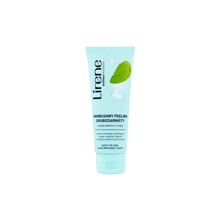 Lirene Bamboo grobkörniges peeling mit Minzextrakt 75 ml