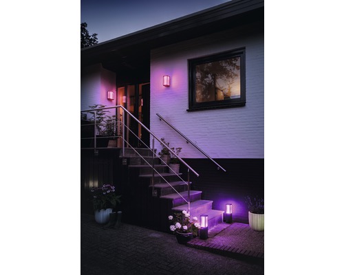 Philips Hue LED wandlamp White & Color Ambiance 1200 lm zwart 24x19 cm - Compatibel met SMART HOME van Hornbach