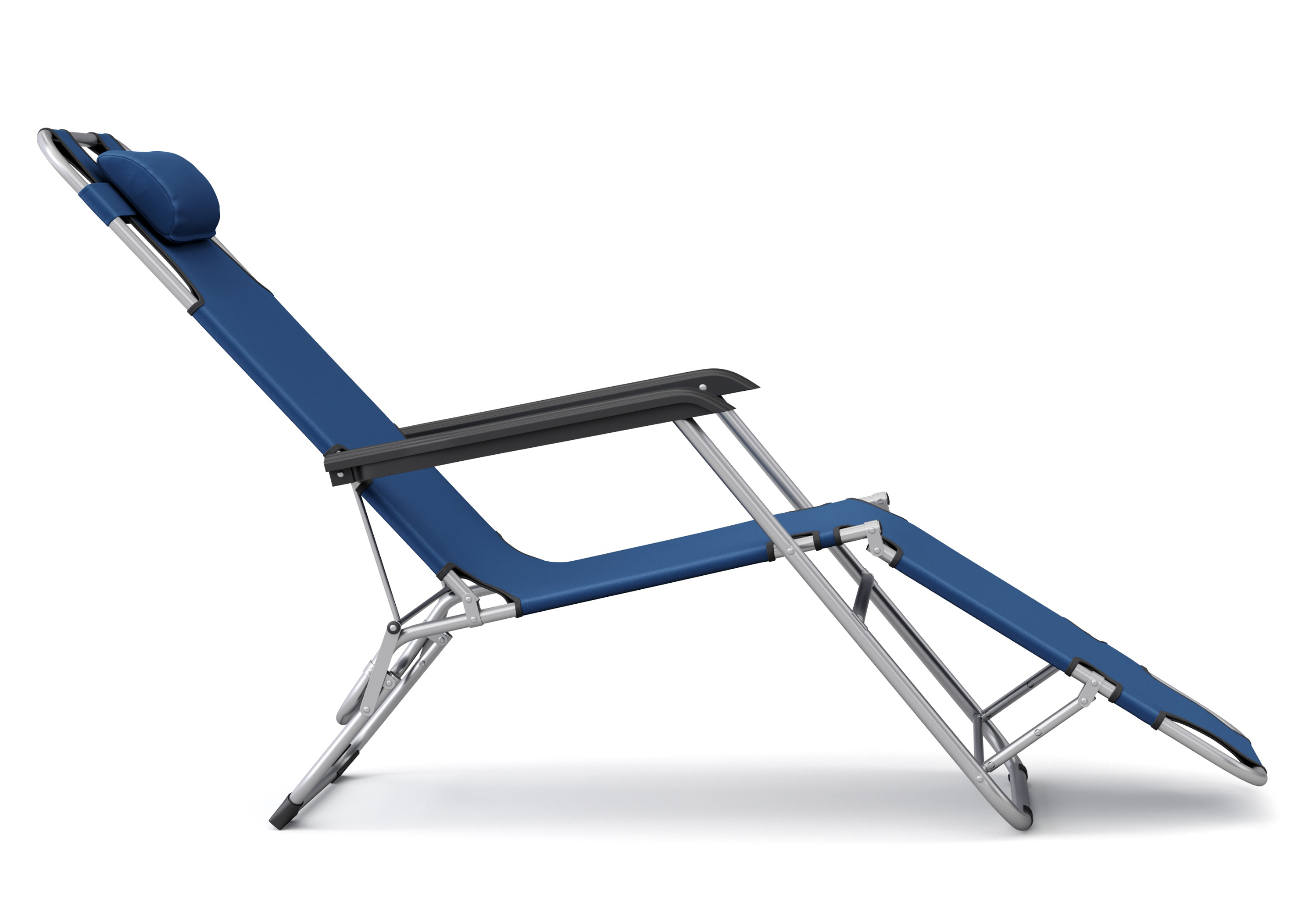 Liegestuhl Campingstuhl blau 2er Set