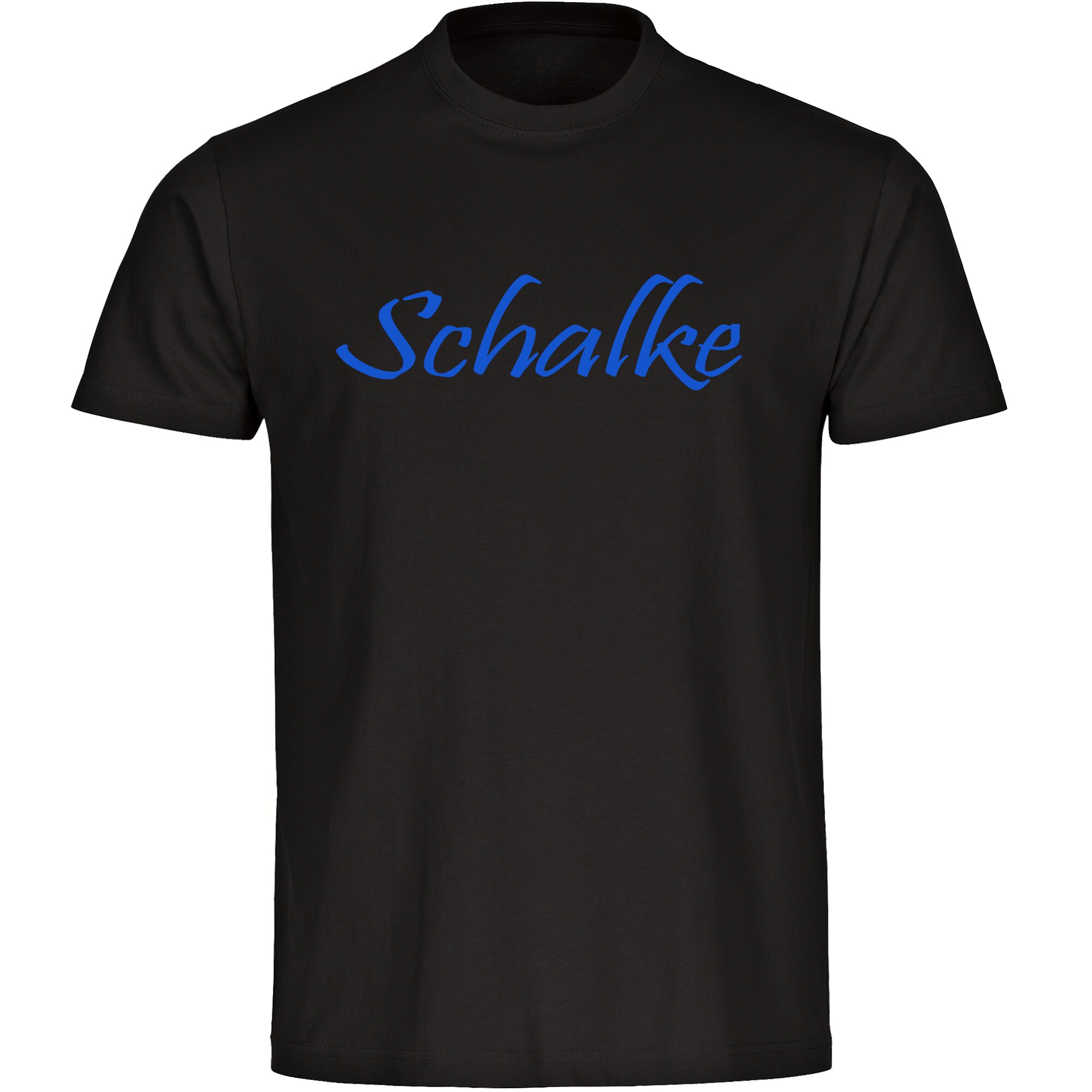 multifanshop® Kinder T-Shirt - Schalke - Schriftzug - Druck blau