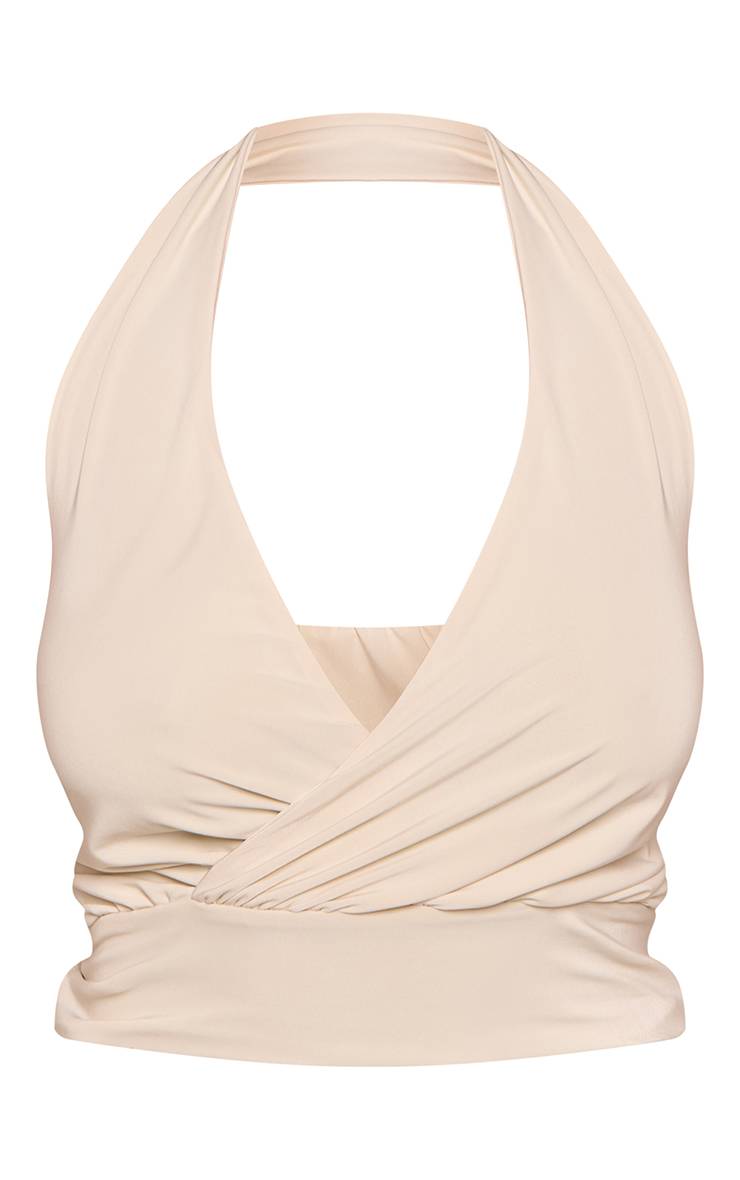 Crème Top Dos-nu Fluide Et Ample À Col Licou