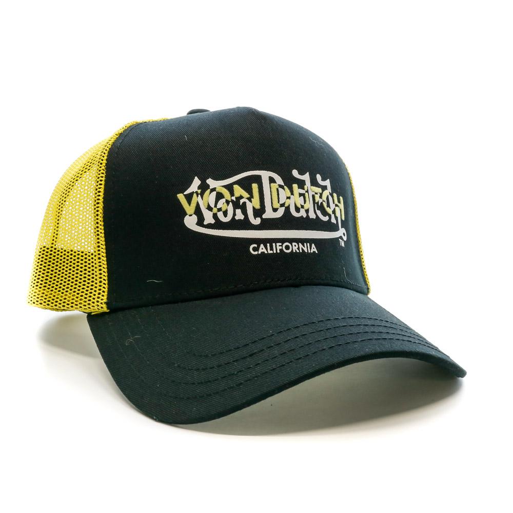 Von Dutch Casquette Noir/Jaune Homme Von Dutch Twin Logo Black