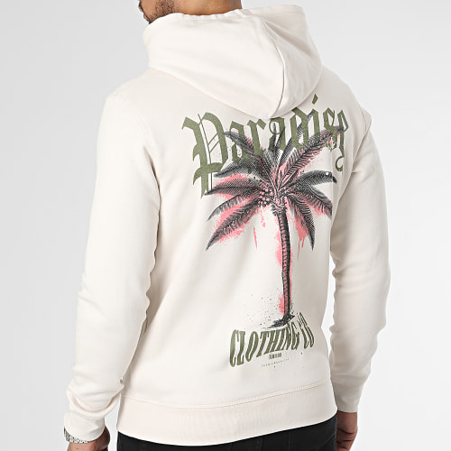 Sweat Capuche Paradise Palm Beige