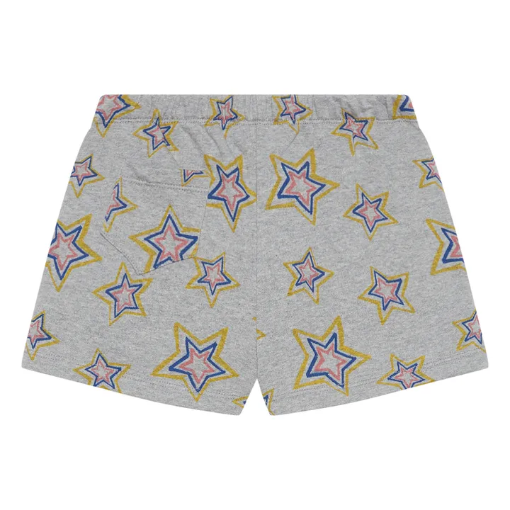 Weekend House Short Etoiles Coton Bio | Gris chiné
