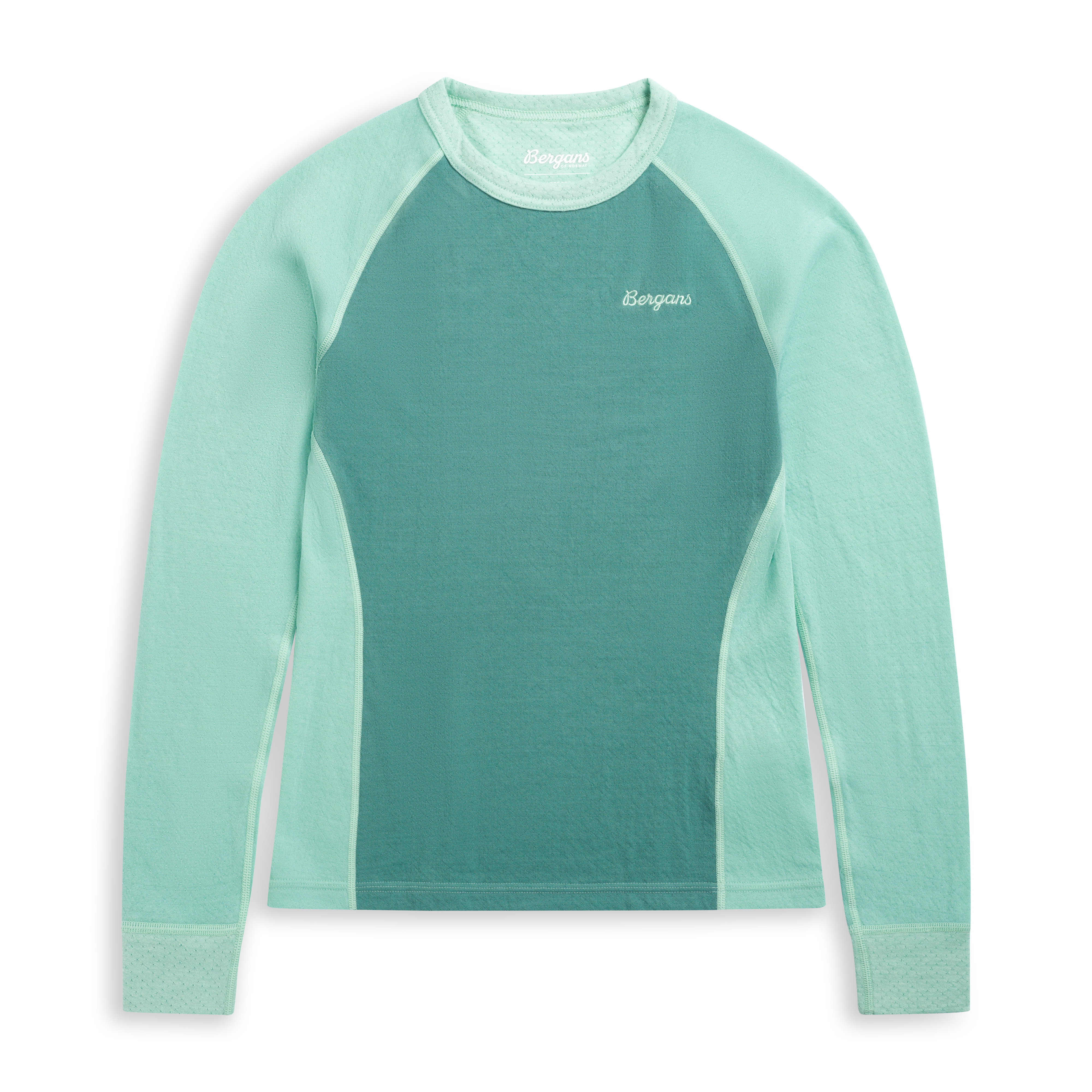 Inner:Dual Merino Junior Long Sleeve Dark Mint Crush / Mint Crush