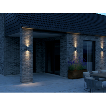 Nordlux wandlamp Nico Round 22 antraciet