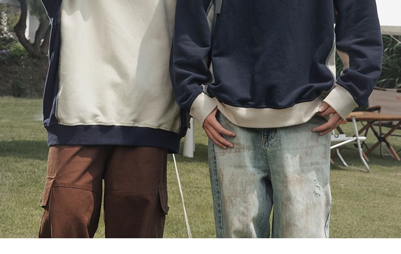 Really Point - Unisex ronde hals, lettergeborduurd, oversized trui