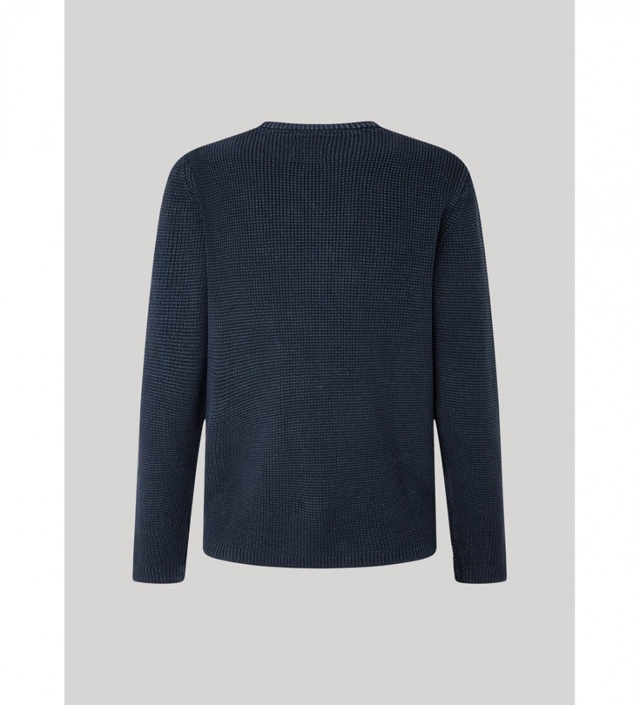 Suéter Pepe Jeans Dean de gola redonda, azul marinho