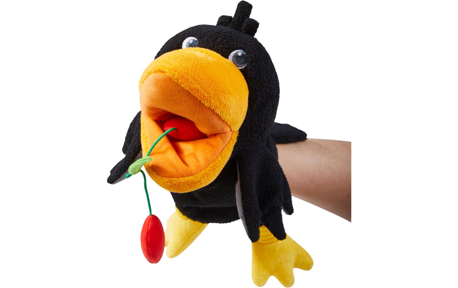 Handpuppe Rabe TheoZum Nachspielen ihrer liebsten Geschichten und zum Erfinden neuer spannender Abenteuer