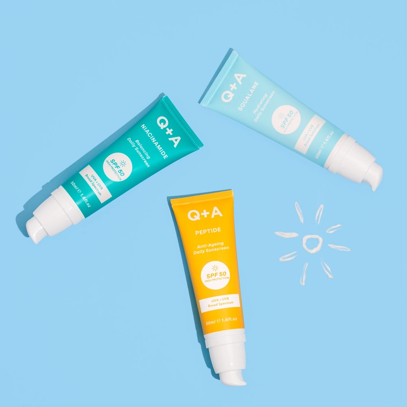 Q+A Peptide Renewing Face Sunscreen SPF 50 - 50 ml