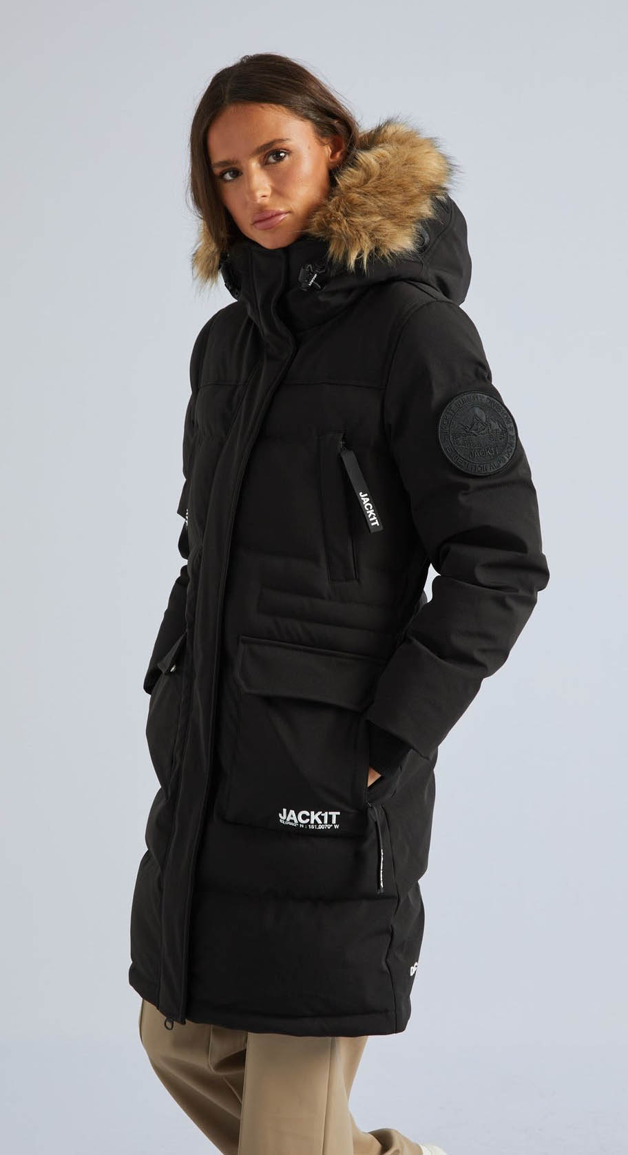 First Rescue Parka Dame Black/Dark Bear