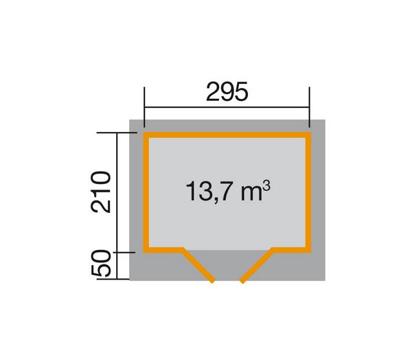 Weka Designhaus 126 Gr.1, ca. B361/H225/T286
