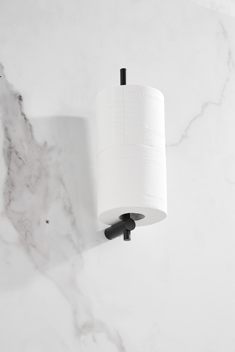 Saniclear Academy dubbele reserve rolhouder zwart mat