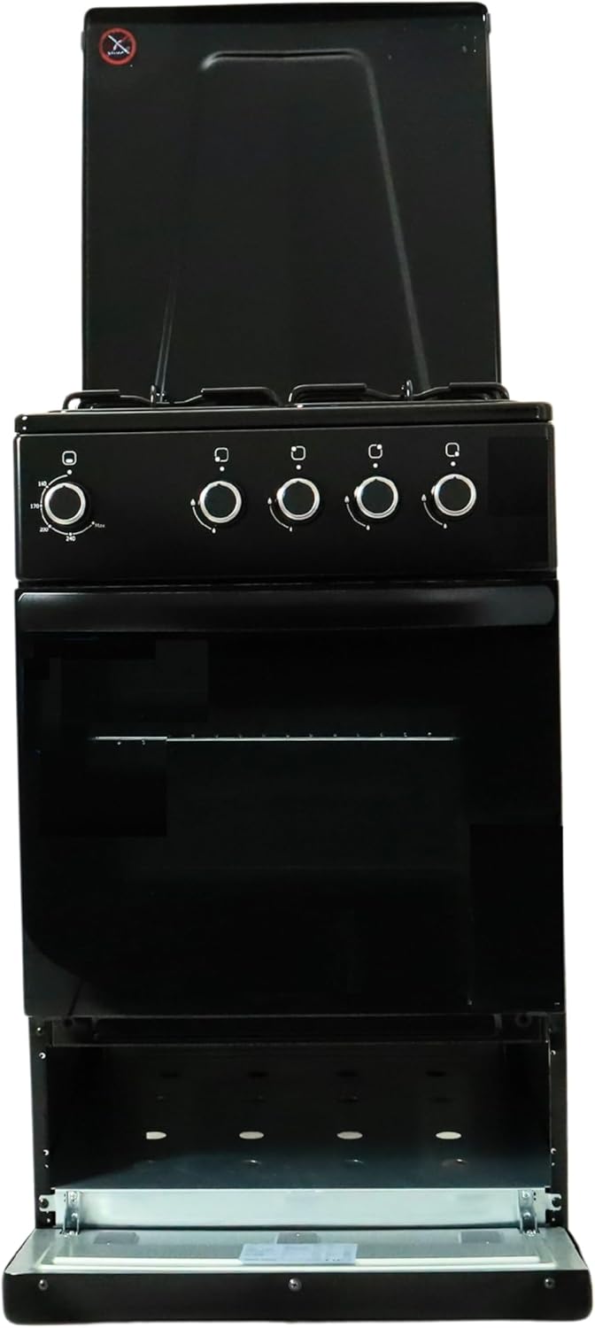Gasline SHGG5050THTB Gas Standherd 50cm Gasbackofen mit Thermostat l LPG Erdgas
