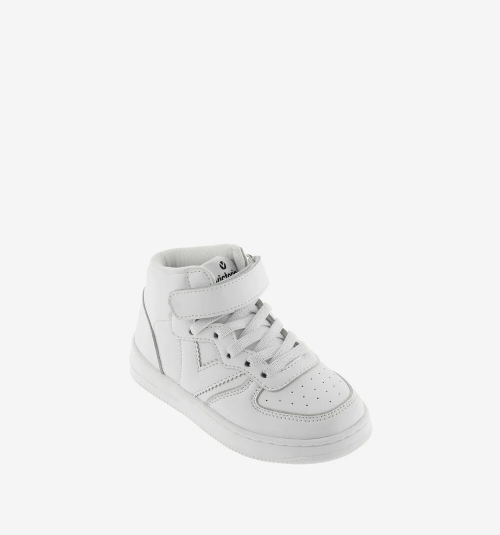 TIEMPO BOTTINE EFFET CUIR Bottines blanches pour enfant BLANCO