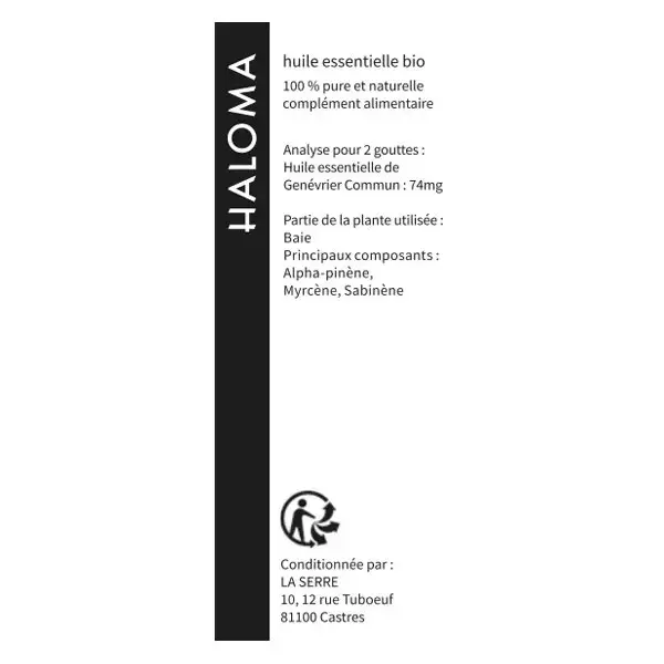 Haloma Huile Essentielle Genevrier Commun Bio 5ml