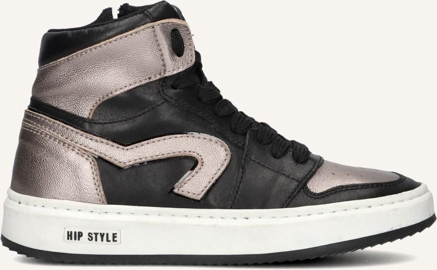 Hip H1765 Sneakers Meisjes Leren Sneaker Zwart