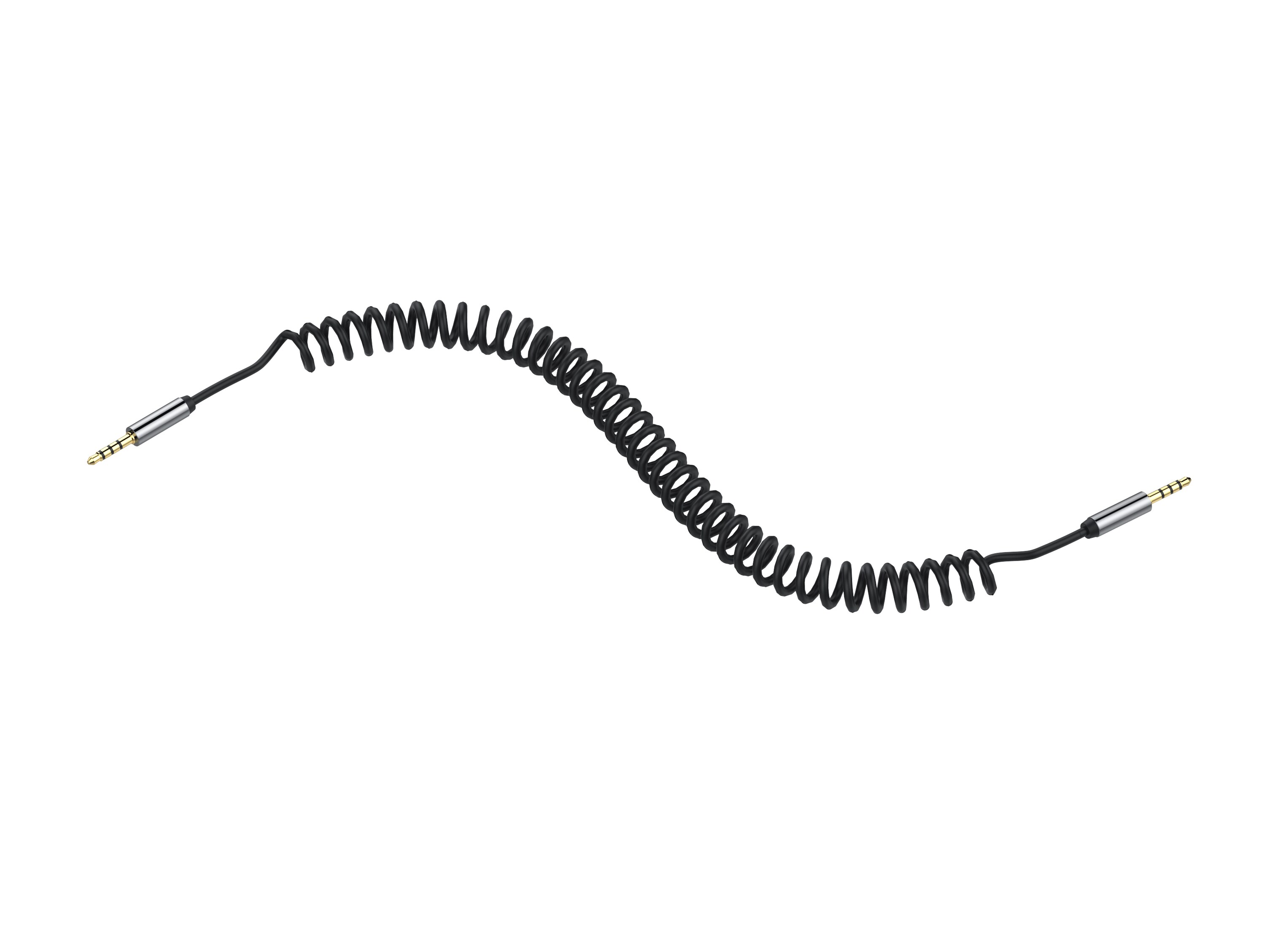 Xlayer KABEL Kabel Audio-Spiral AUX 3.5 mm Klinkenkabel 2.0 m Black