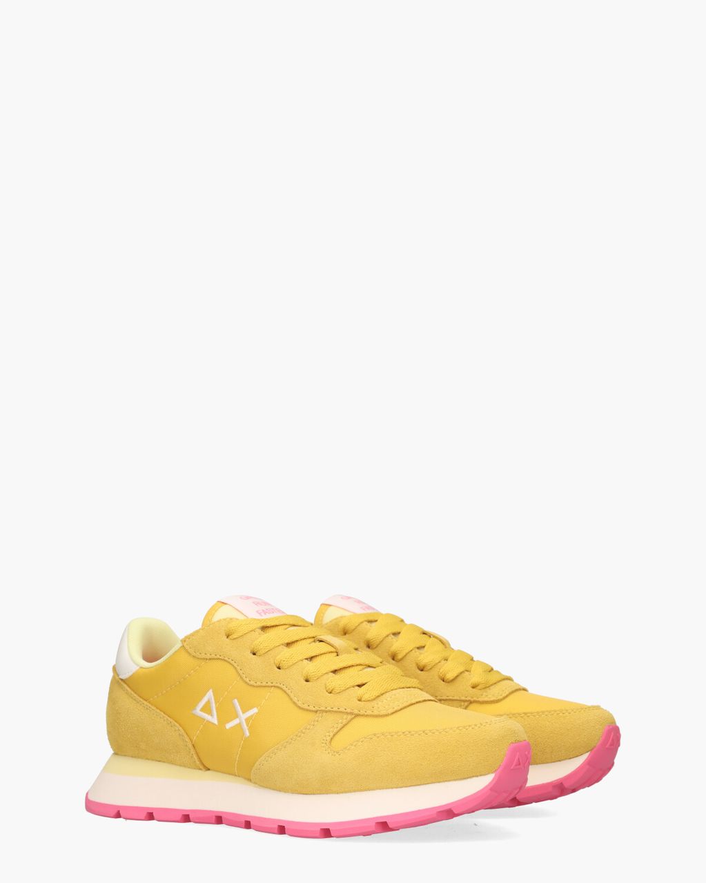 SUN68 Ally Solid Nylon Geel Damessneakers