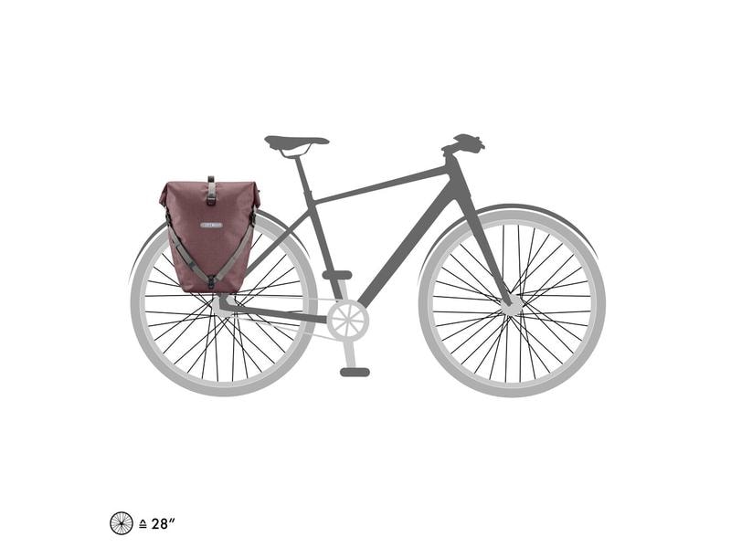 Ortlieb Fahrradtasche Back-Roller Urban, Ash Rose Multifunktionale Hinterradtasche mit QL2.1-System