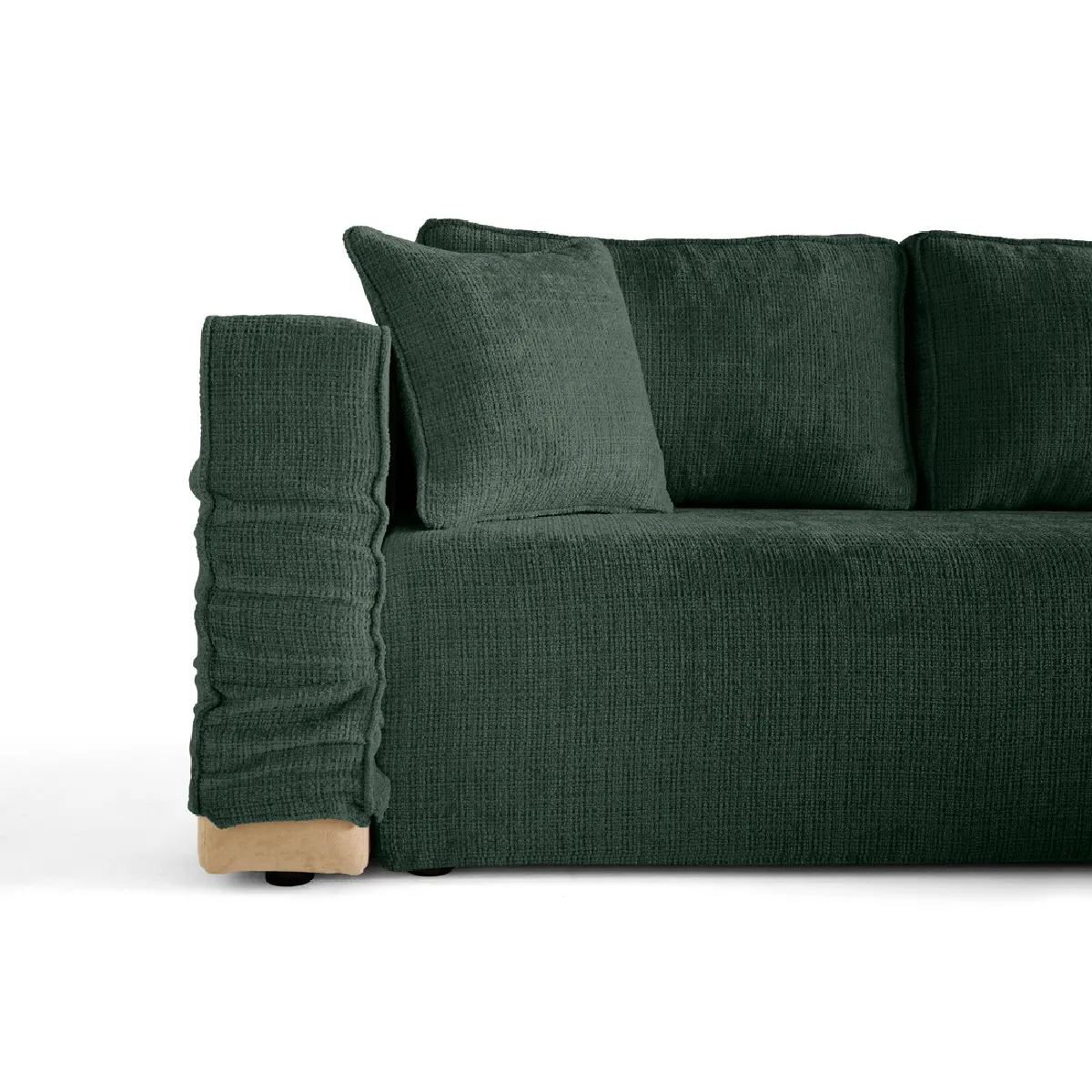 Bestmobilier Housse de Canapé Topaze Velours Vert